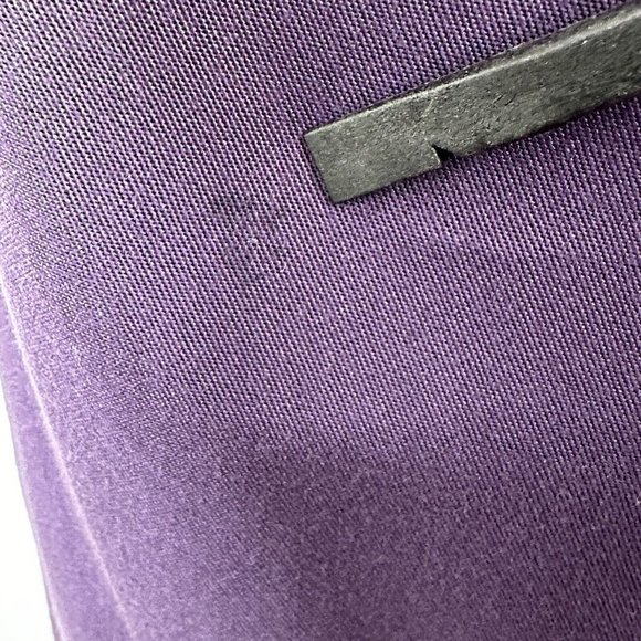 NWT Lacoste Women's Shift Shirt Dress Purple Midi Long Sleeve or Roll Sleeve 2 - Picture 6 of 11